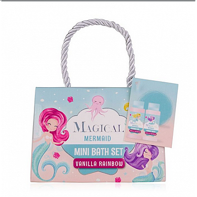 Σετ μπάνιου σε gift bag με 30ml shower gel,30ml bubble bath & σφουγγάρι Mermaid - Accentra