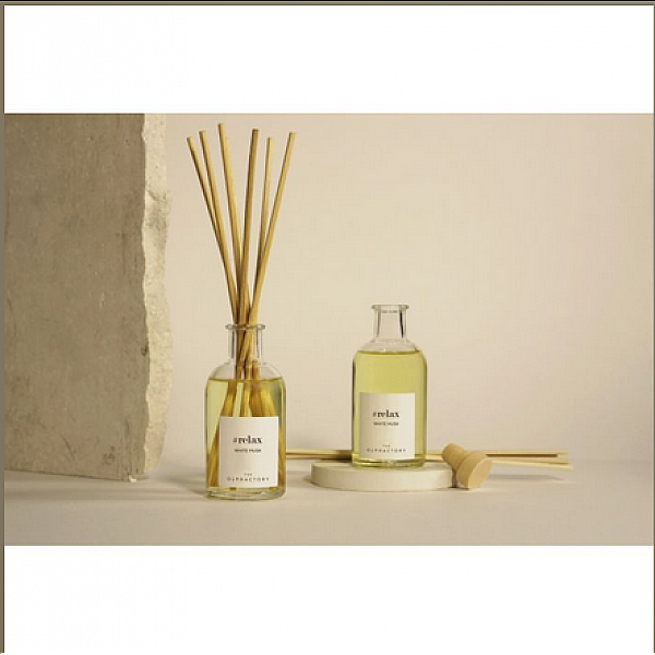 Αρωματικό χώρου με στικς 100ml White Musk, Relax Diffuser - The Olphactory