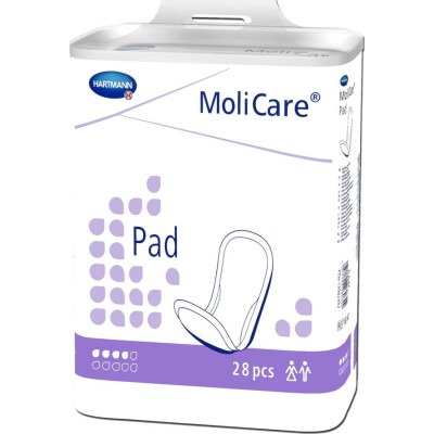 Hartmann Molicare Pads Maxi Unisex Σερβιέτες Ακράτειας Κανονικής Ροής 4 Σταγόνες (28τμχ)