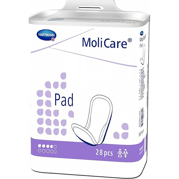 Hartmann Molicare Pads Maxi Unisex Σερβιέτες Ακράτειας Κανονικής Ροής 4 Σταγόνες (28τμχ)