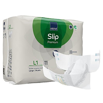 Πάνες Ακράτειας ABENA Slip L1 Premium Νύχτας  26τεμ. LARGE