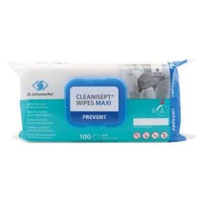 Cleanisept wipes maxi 20cm x 22cm  (100τμχ)