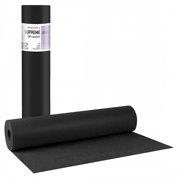 SUPREME PLUS Εξεταστικό Ρολό Non woven Μαύρο 20gr - 58cm x 70m (12 τμχ)