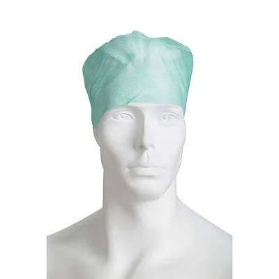 Σκούφια non woven λάστιχο πίσω πράσινη (100τμχ)
