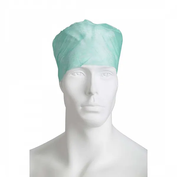 Σκούφια non woven λάστιχο πίσω πράσινη (100τμχ)