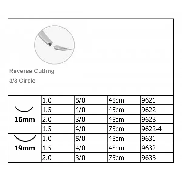 Medipac PGA 4/0 με Βελόνα 19mm Ράμματα 9632 (24 τμχ)