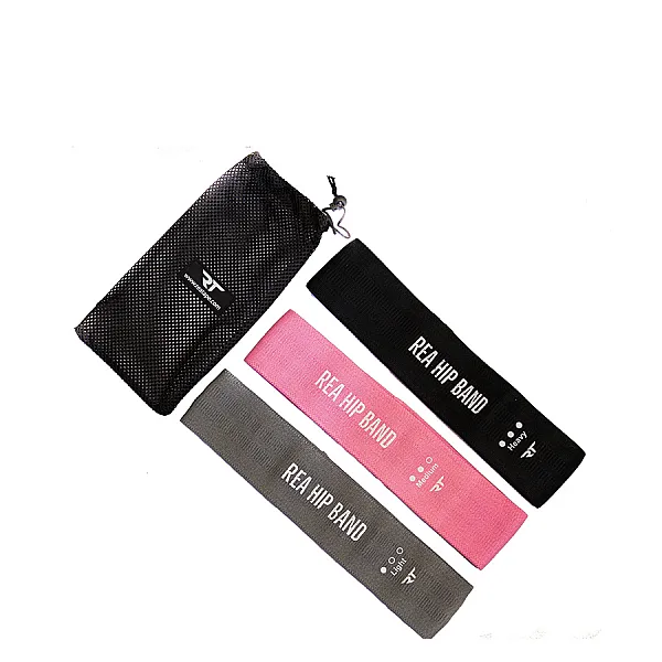 Rea Hip Band Set 3 Λάστιχα γυμ/κής 20 - 22.6 kg [76 x 8cm] - Γκρι/Ροζ /Μαύρο