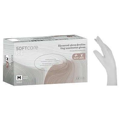Soft Touch Γάντια Βινυλίου - Λευκό χωρίς πούδρα (100τμχ)