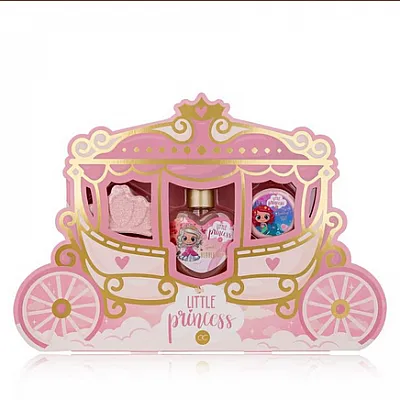 Bath set σε κουτί-άμαξα με 80ml αφρόλουτρο, 50g bath fizzer & σαπούνι, Little Princess - Accentra