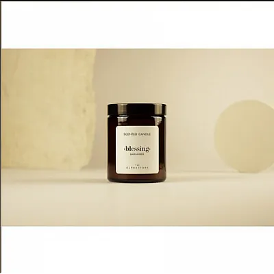 Dark Amber Φυτικό αρωματικό κερί με καπάκι 135gr, Blessing Diffuser - The Olphactory