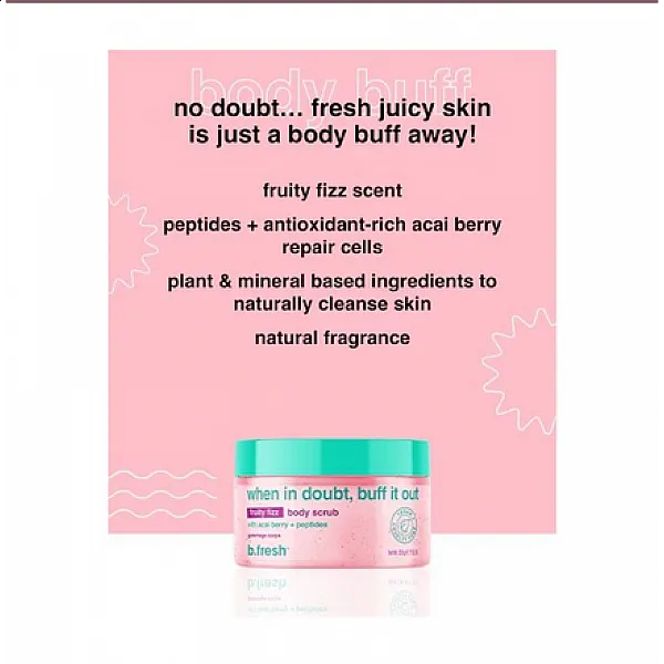 Scrub αναζωογόνησης & απολέπισης σώματος, When in doubt buff it out 200gr - BFresh