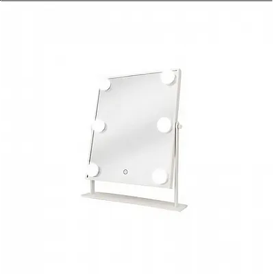 Επαγγελματικός λευκός καθρέφτης Hollywood 25.4*35.5cm με LED φωτισμό & κουμπί αφής - By Upper Canada